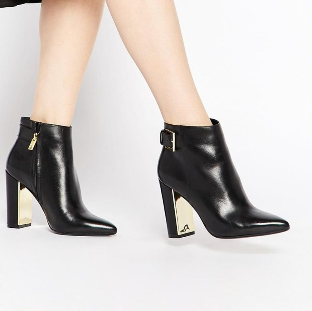 Ted Baker London | Preiy Black Leather Booties